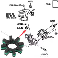 ExamFor Toyota Camry Corolla Lexus Car Damper Electric Power Steering Motor Shaft Ring Gear Elastic Coupling Gear Parts 45254-28040ple product